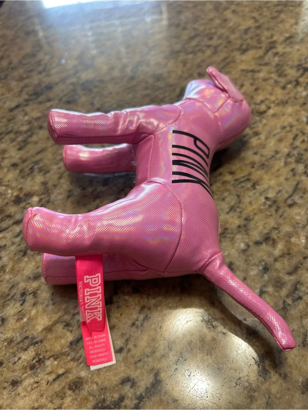 PINK Victoria's Secret Metallic Pink Dog - Picture 2 of 2